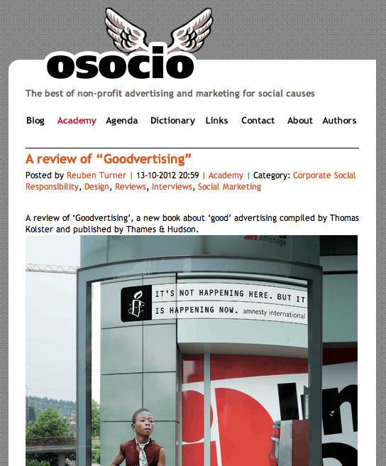 Review of Goodvertising by oscocio